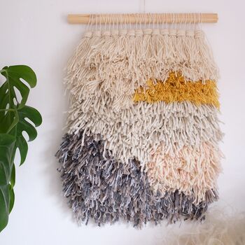 Neutral Handmade Woollen Tassel Wall Hanging, 3 of 4