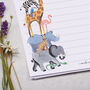 A5 Personalised Letter Writing Paper Zoo Animals, thumbnail 2 of 4