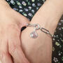 Pink Tourmaline October Birthstone Silver Bracelet, thumbnail 2 of 4
