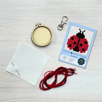 You're Spot Tacular! Mini Matchbox Cross Stitch Kit, 6 of 6