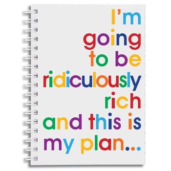 I'm Going To Be Ridiculously Rich Lined Notebook, 2 of 4