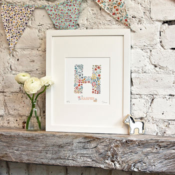 Personalised Floral Initial Letter Name Print, 2 of 10