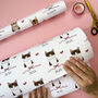 Personalised Cat And Bow Christmas Wrapping Paper, thumbnail 2 of 4