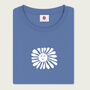 Sol Sun Emoji Blue Organic T Shirt, thumbnail 2 of 5