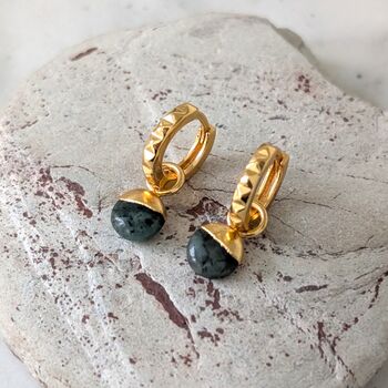 The Orb Emerald May Birthstone Earrings, 3 of 5