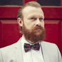 Mens Green And Red Floral Bow Tie, thumbnail 1 of 8
