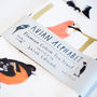 'Avian Alphabet' Illustrated Bird Tea Towel, thumbnail 2 of 3