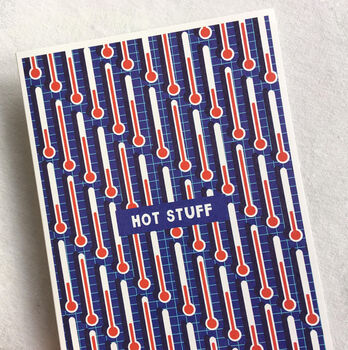 'Hot Stuff' Thermometer Greetings Card, 3 of 5