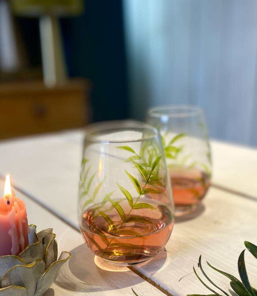 Fern Print Cocktail Glasses By The Forest & Co