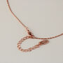 Rose Gold Crystal Swan Pendant Necklace, thumbnail 2 of 3