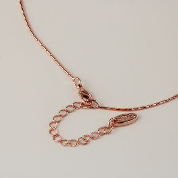 Rose Gold Crystal Swan Pendant Necklace, 2 of 3