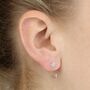 Dainty 18ct Rose Gold Star Pull Through Earrings, thumbnail 5 of 7