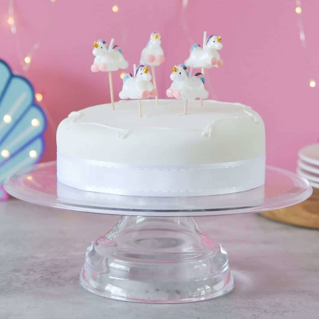 Set Of Five Unicorn Cake Candles By all things Brighton beautiful