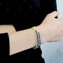 Rough Diamond Beaded Sterling Silver April Birthstone Bracelet, thumbnail 7 of 8