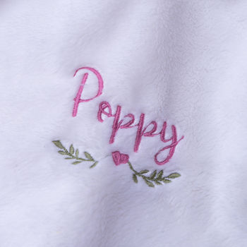 Personalised Lamb Baby Comforter Blanket Toy, 3 of 6