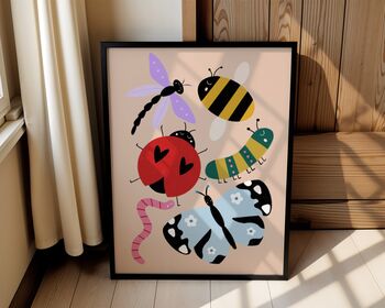 Colourful Bug Art Print, 4 of 8