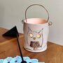 Ceramic Tealight Holder With Copper Wire And Owl, thumbnail 3 of 6