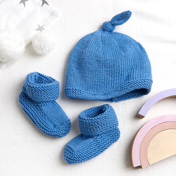 Baby Cotton Booties Easy Knitting Kit, 7 of 10