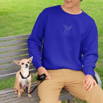 Personalised Pet Portrait Half Body Outline Sweatshirt, 3 of 10