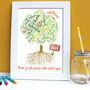 Personalised 'Class Tree' Teacher Thank You Print, thumbnail 5 of 7