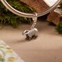 Enamelled Sterling Silver Badger Charm, thumbnail 4 of 10