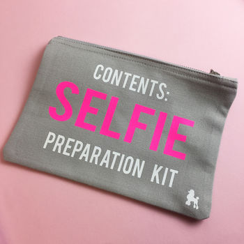'Selfie Preparation Kit' Make Up Bag Personalised, 3 of 7