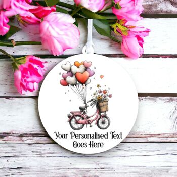 Personalised Whimsical Valentine Anniversary Love Hanging Decoration, 4 of 10