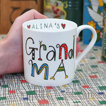 Grandma's Favourite Bone China Personalised Mug, 2 of 4