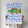 Catch Of The Day Art Print Fish Coastal Poster, thumbnail 5 of 9