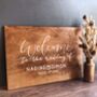 Personalised Wooden Wedding Welcome Sign, thumbnail 1 of 3