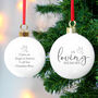 Personalised 'In Loving Memory' Christmas Bauble – A Thoughtful Tribute, thumbnail 4 of 5