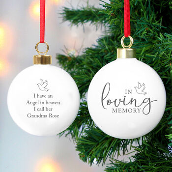 Personalised 'In Loving Memory' Christmas Bauble – A Thoughtful Tribute, 4 of 5