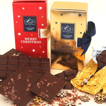 Christmas Dark Chocolate Gold Gift Box, 2 of 6