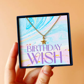 Birthday Wish Personalised Star Necklace, 3 of 7