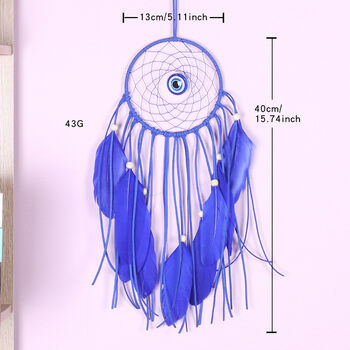 Blue Turkish Eye Charm Dream Catcher Bedroom Decor, 2 of 6