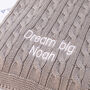 Unisex Luxury Cable Knitted Baby Blanket, thumbnail 10 of 10