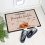 Personalised Halloween Pumpkin Patch Indoor Doormat, thumbnail 2 of 4
