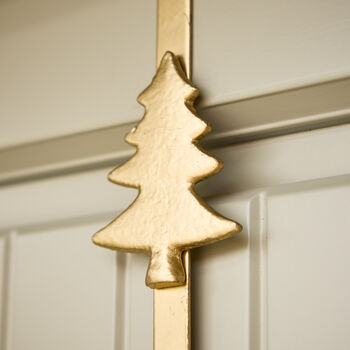 Christmas Tree Over Door Wreath Hanger, 3 of 5