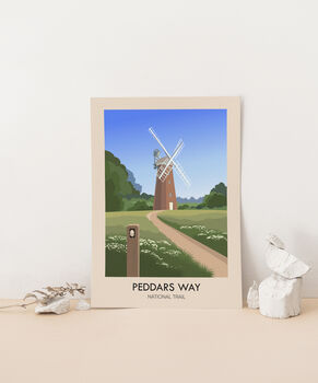 Peddars Way National Trail Travel Poster Art Print, 3 of 8