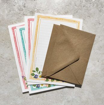 Whimsical Floral Letter Writing Set, 6 of 9
