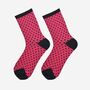 Women's Glitter Socks Pink Black Small Polka Dots, thumbnail 1 of 5