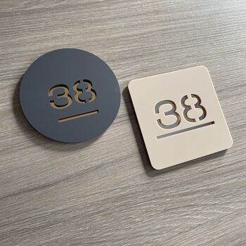 Stylish Laser Cut Square House Number, 8 of 11