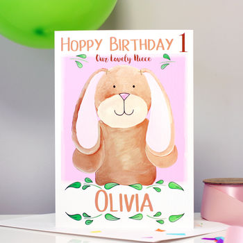 Personalised Bunny Relation Birthday Card, 3 of 7