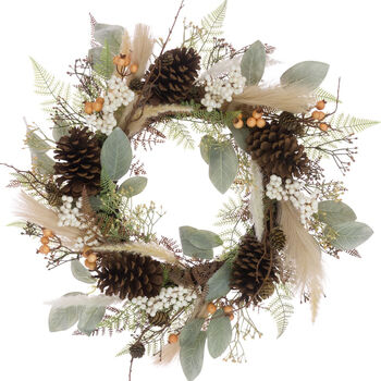 Faux Eucalyptus And Fir Cone Wreath, 2 of 2