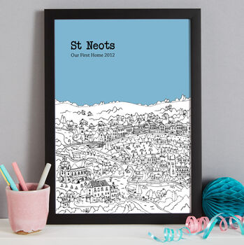 Personalised St Neots Print, 5 of 9