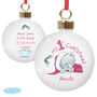 Personalised Me To You My 1st Christmas Bauble, thumbnail 2 of 3