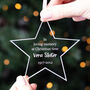 Personalised Christmas Star Memorial Bauble, thumbnail 4 of 4
