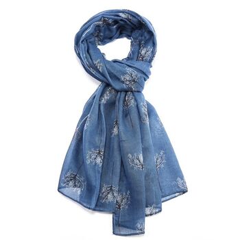 Delicate Tree Print Scarf, 4 of 7