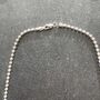 Classic Medium Length Ball Chain In Sterling Silver, thumbnail 4 of 5