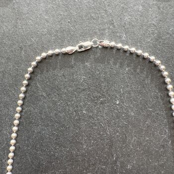 Classic Medium Length Ball Chain In Sterling Silver, 4 of 5